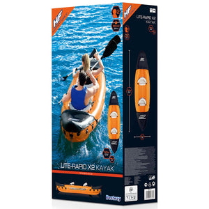 Bestway Hydro-Force Καγιάκ Φουσκωτό Lite Rapid X2 με Κουπιά 65077