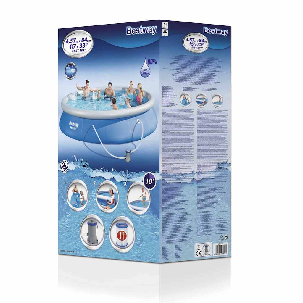 Bestway Σετ Πισίνας Fast Set 457 x 84 εκ. 57313 - Pakobazaar