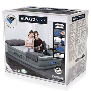 Bestway Φουσκωτό Στρώμα 2-Ατόμων AlwayzAire Γκρι 203 x 152 x 46 εκ. - Pakobazaar