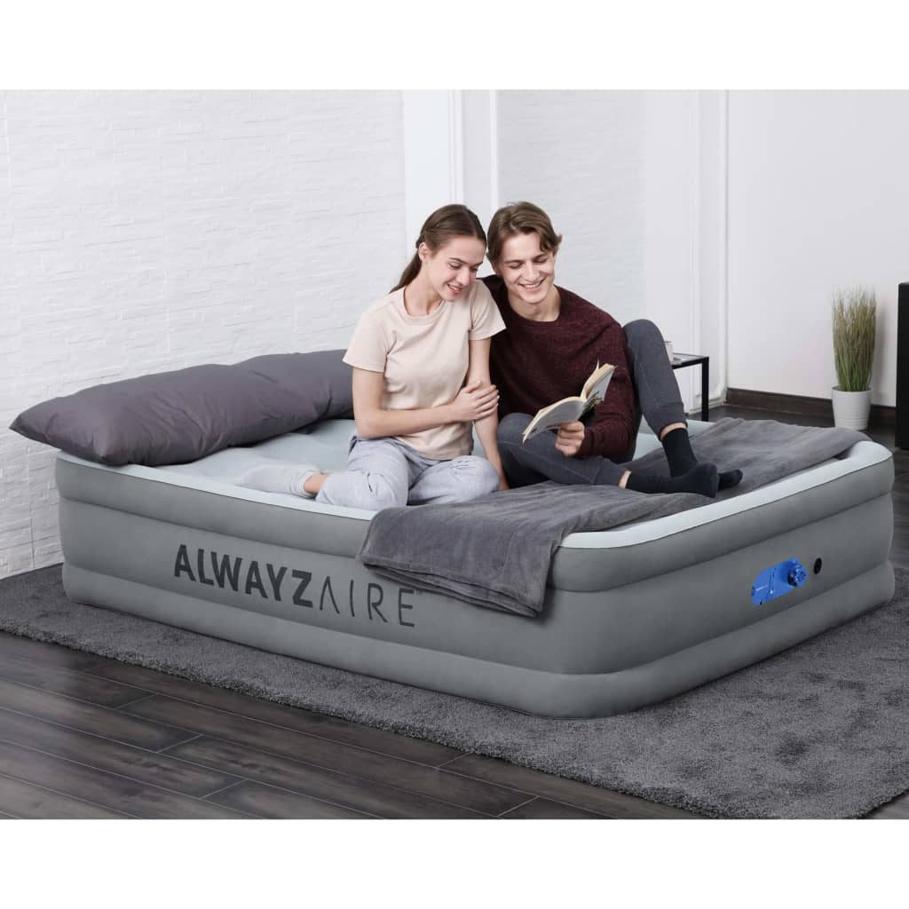 Bestway Φουσκωτό Στρώμα 2-Ατόμων AlwayzAire Γκρι 203 x 152 x 46 εκ. - Pakobazaar
