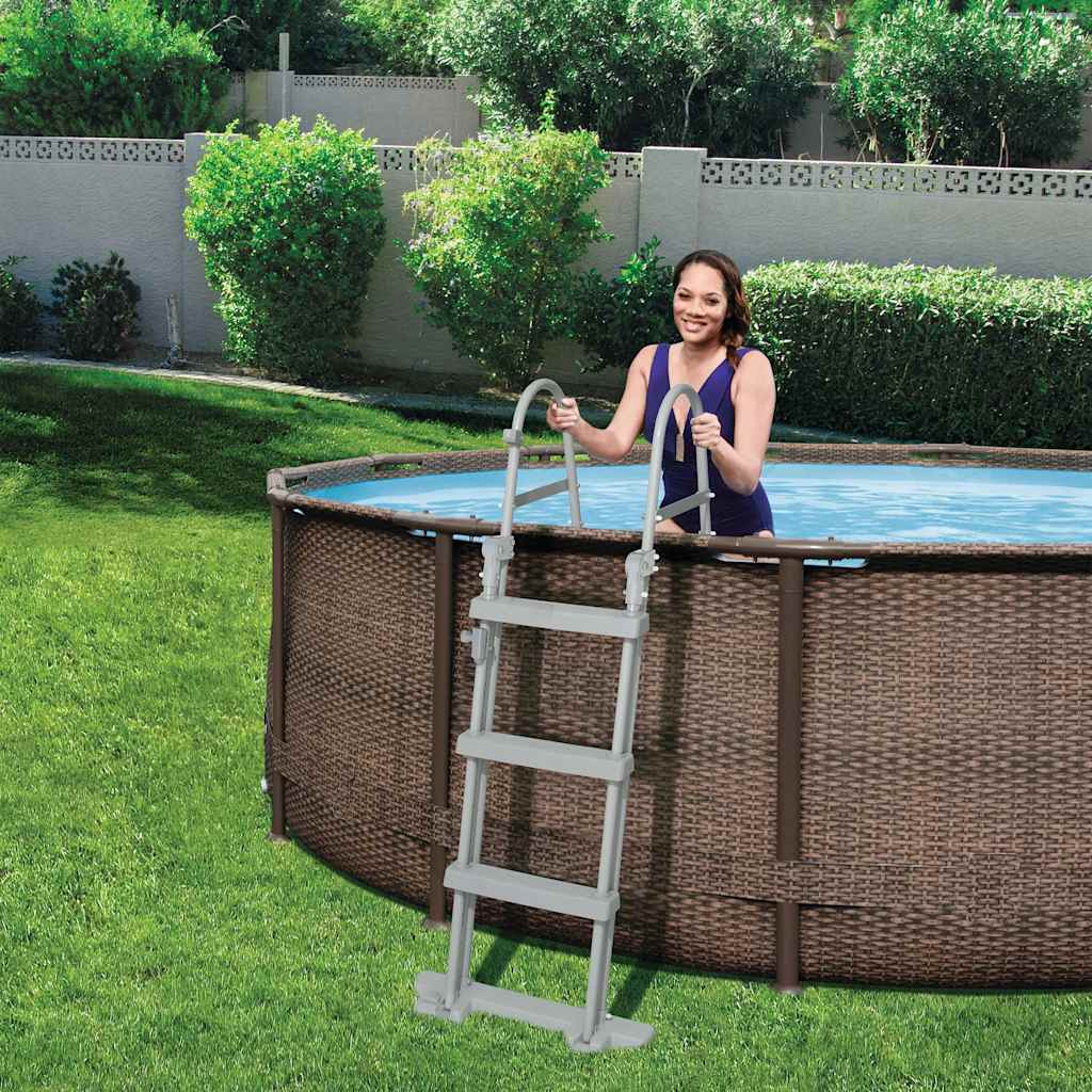 Bestway Σκάλα Πισίνας Ασφαλείας με 4 Σκαλοπάτια Flowclear 122 εκ 58331 - Pakobazaar