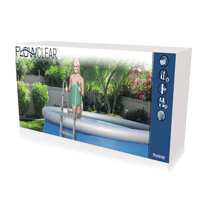 Bestway Σκάλα Πισίνας Ασφαλείας με 4 Σκαλοπάτια Flowclear 122 εκ 58331 - Pakobazaar
