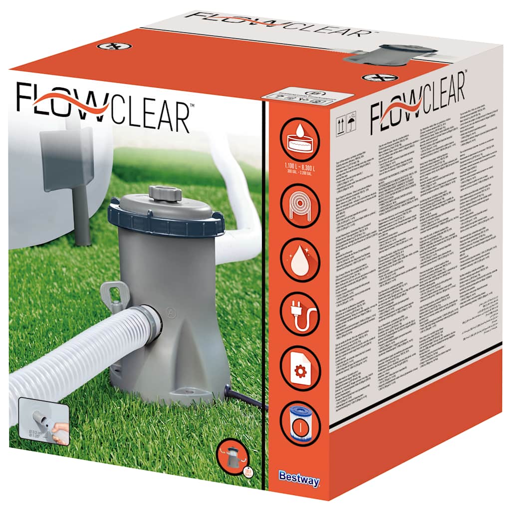 Bestway Αντλία / Φίλτρο Πισίνας Flowclear 330 γαλόνια - Pakobazaar