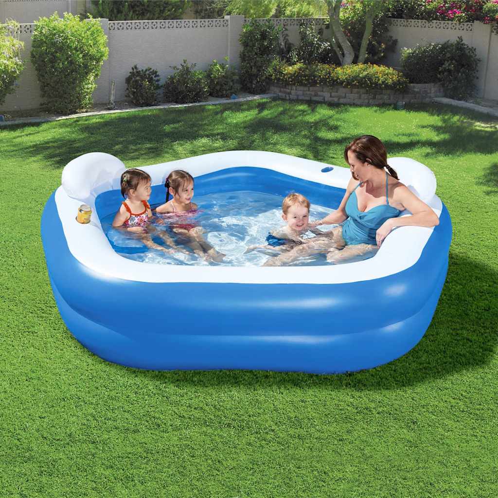 Bestway Πισίνα Family Fun Lounge 213 x 206 x 69 εκ. - Pakobazaar