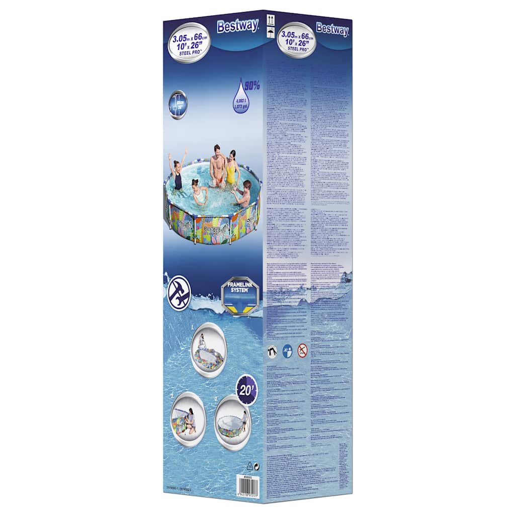 Bestway Πισίνα με Σκελετό Steel Pro 305 x 66 εκ.