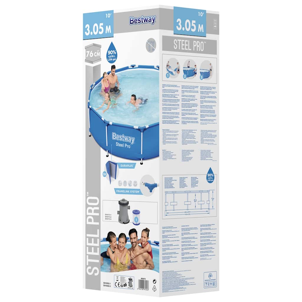Bestway Πισίνα Steel Pro 305 x 76 εκ. - Pakobazaar