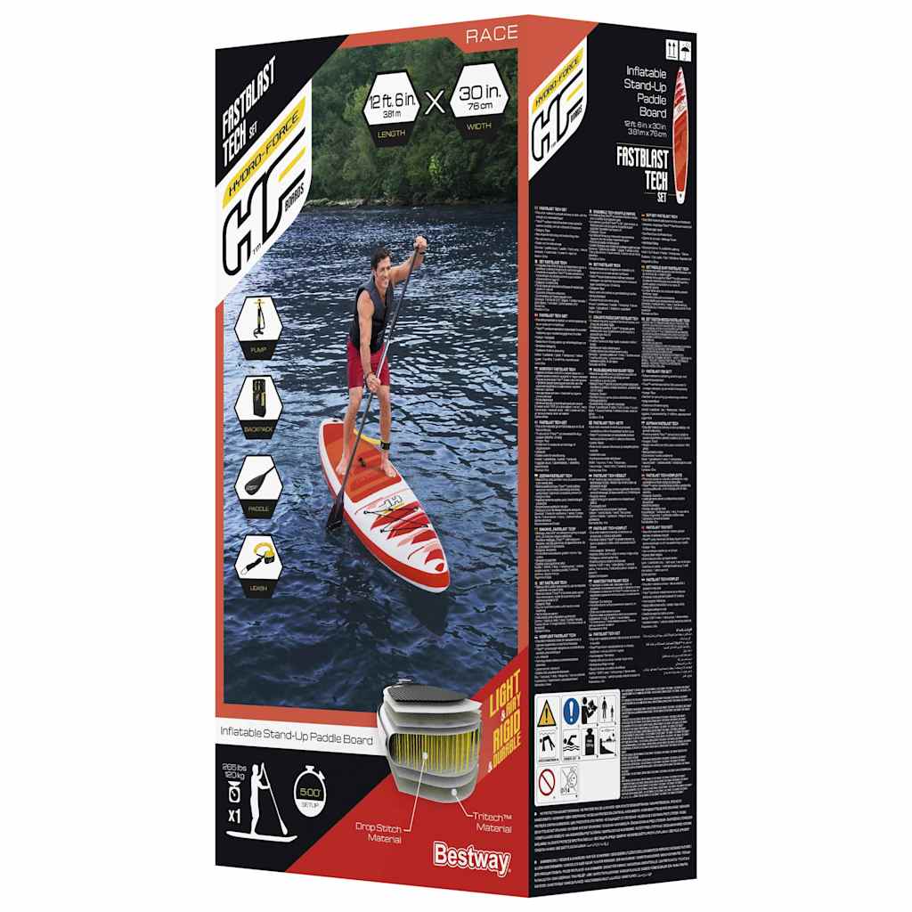 Bestway Φουσκωτή Σανίδα SUP Hydro-Force Fastblast Tech 381x76x15 εκ. - Pakobazaar
