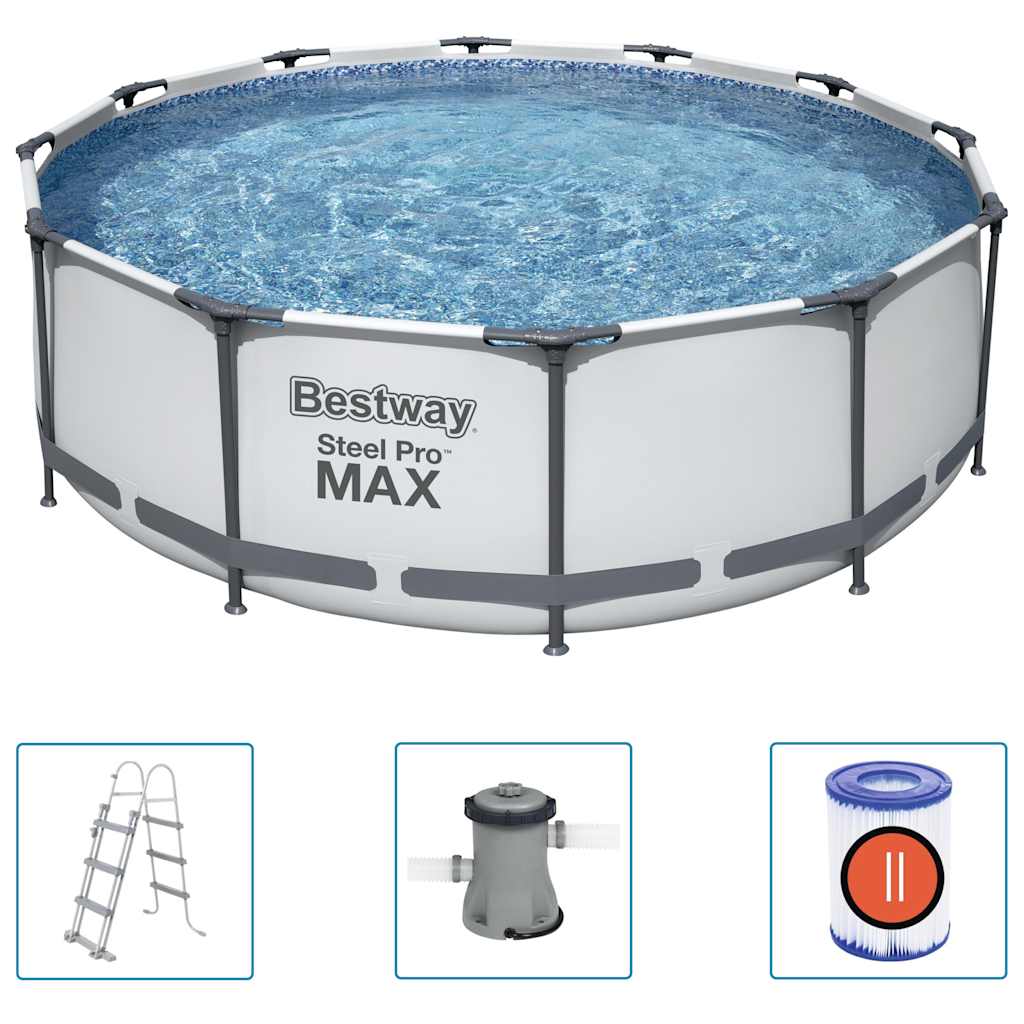 Bestway Σετ Πισίνας Steel Pro MAX 366 x 100 εκ. - Pakobazaar