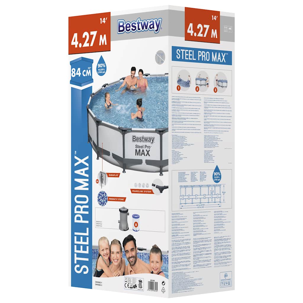 Bestway Σετ Πισίνας Steel Pro MAX 427 x 84 εκ. - Pakobazaar