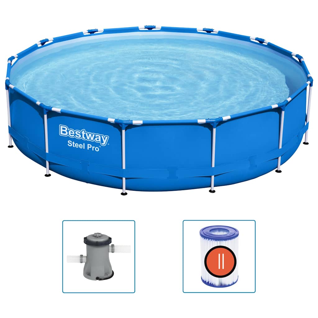 Bestway Πισίνα με Σκελετό Steel Pro 396 x 84 εκ. - Pakobazaar