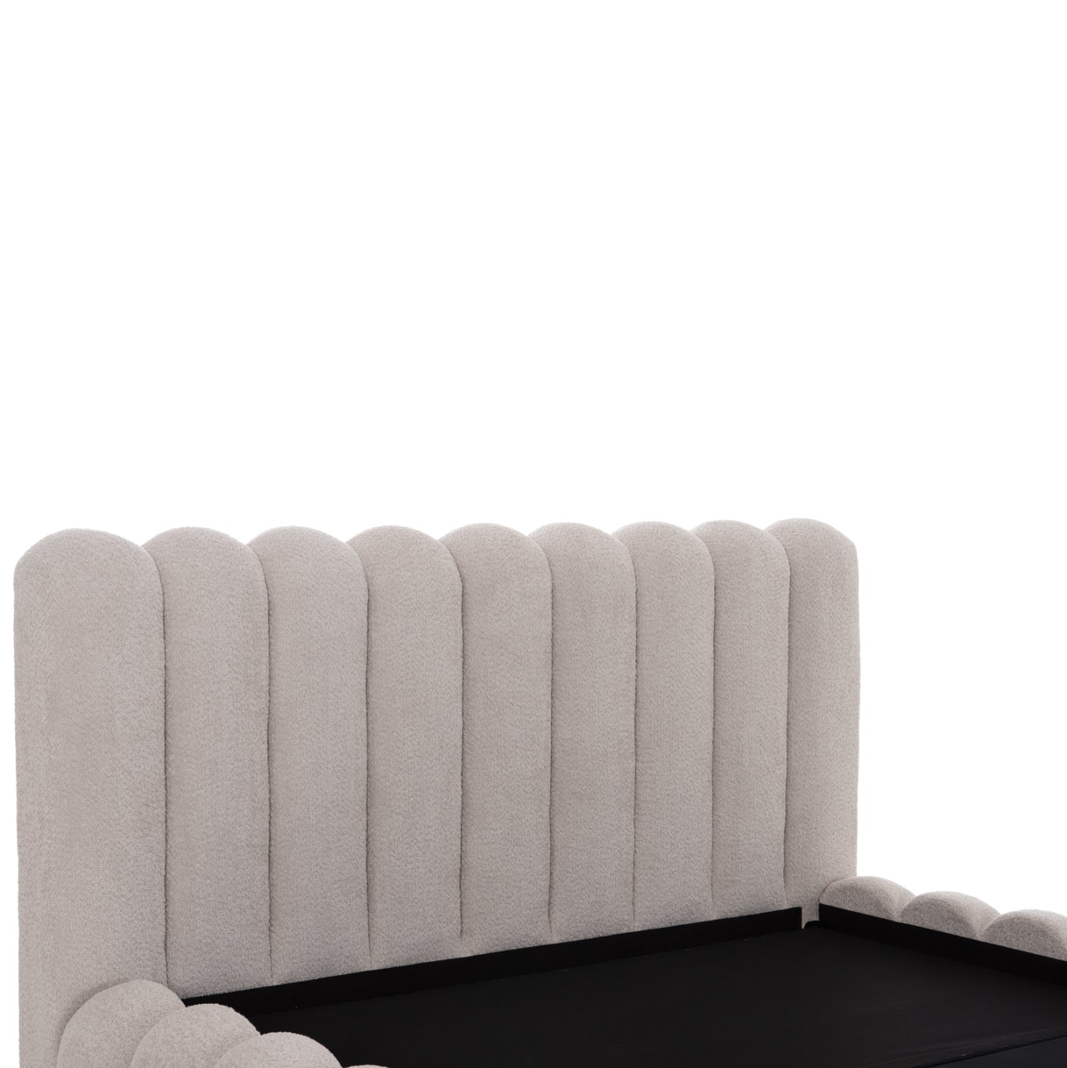 ΚΡΕΒΑΤΙ ΥΠΕΡΔΙΠΛΟ BUBBLE SM758.03 ΜΠΕΖ CHENILLE ΥΦΑΣΜΑ ΓΙΑ ΣΤΡΩΜΑ 180x200εκ