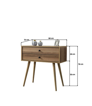 Συρταριέρα Kissavos Καρυδί 80x36x78 εκ. Μελαμίνης - Pakobazaar