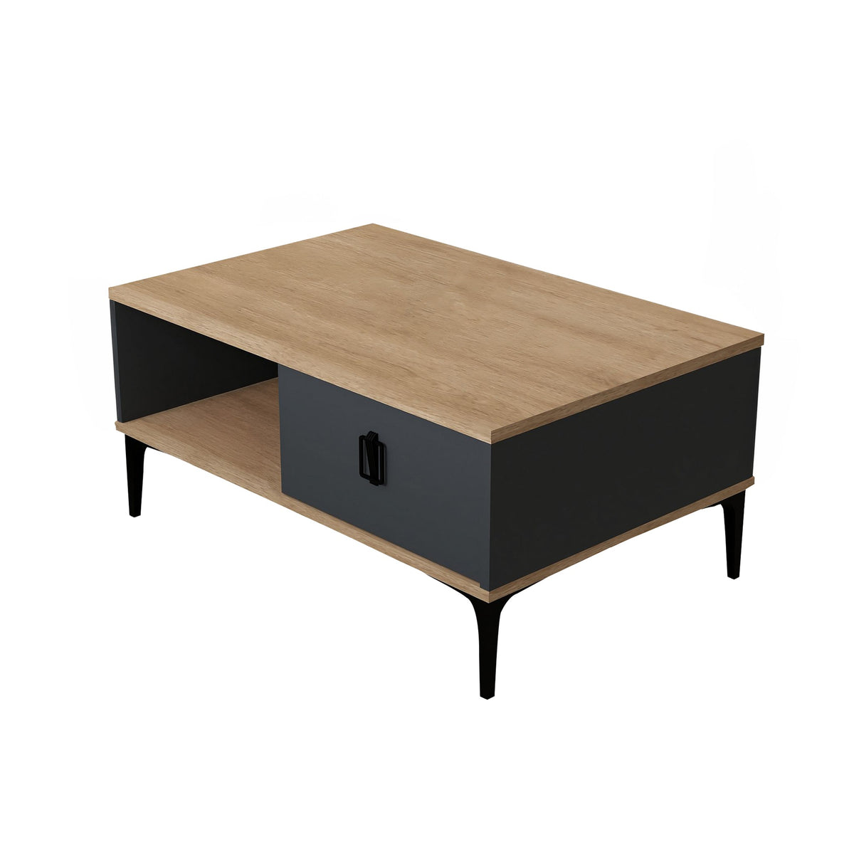 Τραπεζάκι Σαλονιού Dirfi Δρυς Sapphire - Ανθρακί 90x60x41.5 εκ. Μελαμίνης