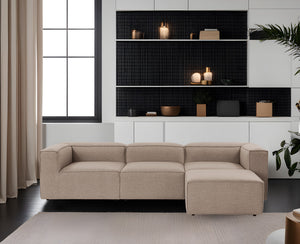 Γωνιακός Καναπές Serifos Καφέ 297x190x66 εκ. - Pakobazaar