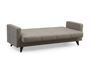Τριθέσιος Καναπές-Κρεβάτι Melissa Μπεζ 205x75x86 εκ. Μασίφ Ξύλου