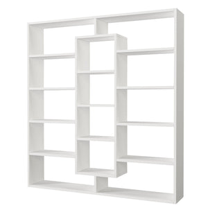 Βιβλιοθήκη Dikti Λευκό 125x22x135.7 εκ. Μελαμίνης
