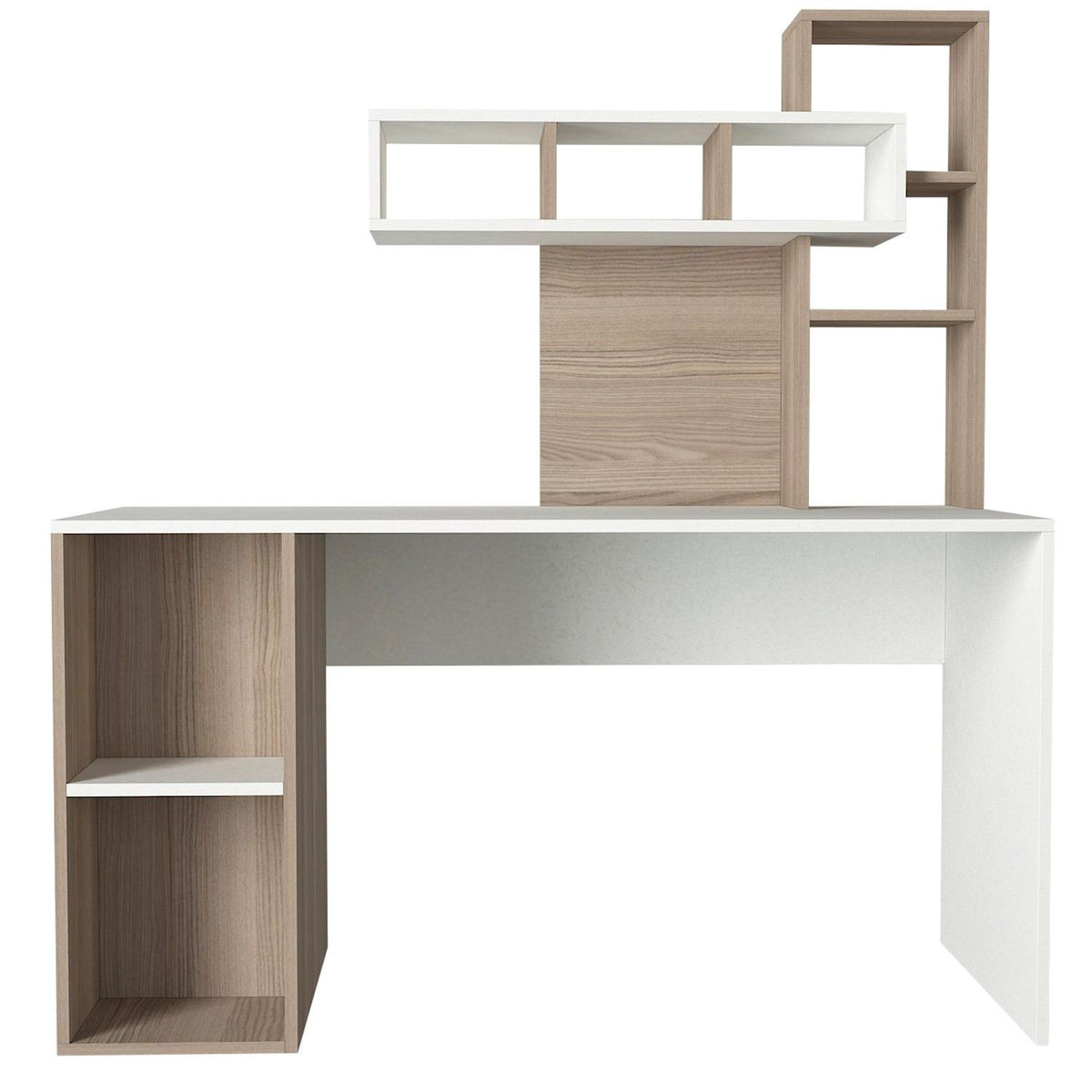 Γραφείο Plikati Με Ράφια Λευκό - Cordoba 140x60x153.8 εκ. Μελαμίνης