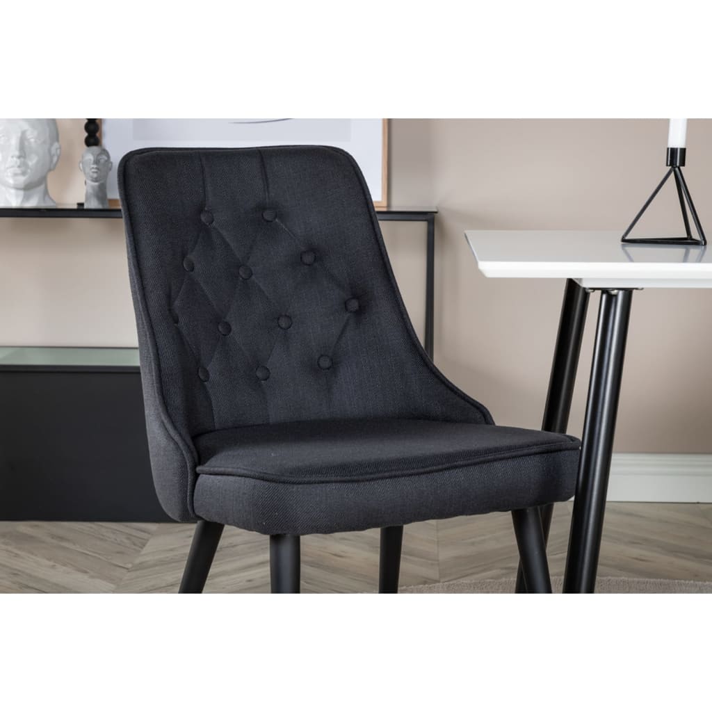 Venture Home Καρέκλες Τραπεζαρίας Velvet Deluxe 2τεμ Μαύρο Πολυεστέρας