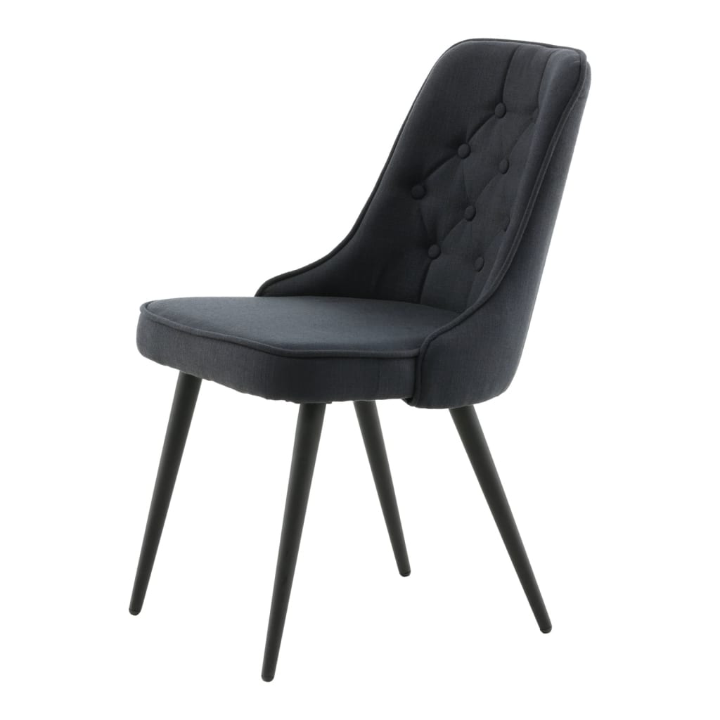 Venture Home Καρέκλες Τραπεζαρίας Velvet Deluxe 2τεμ Μαύρο Πολυεστέρας