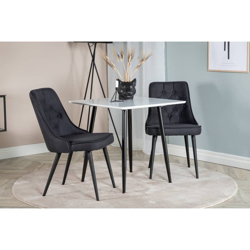 Venture Home Καρέκλες Τραπεζαρίας Velvet Deluxe 2τεμ Μαύρο Πολυεστέρας