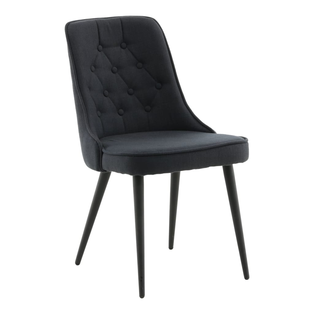 Venture Home Καρέκλες Τραπεζαρίας Velvet Deluxe 2τεμ Μαύρο Πολυεστέρας