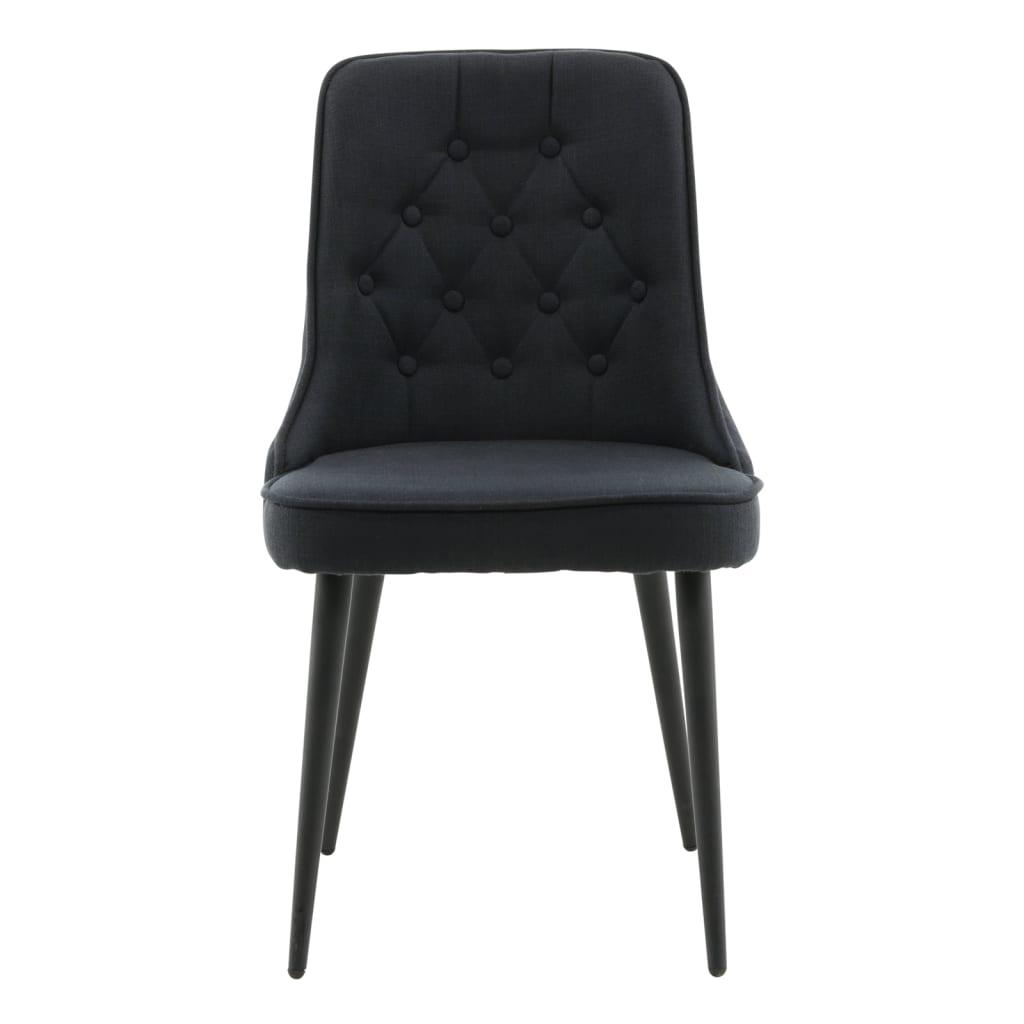 Venture Home Καρέκλες Τραπεζαρίας Velvet Deluxe 2τεμ Μαύρο Πολυεστέρας
