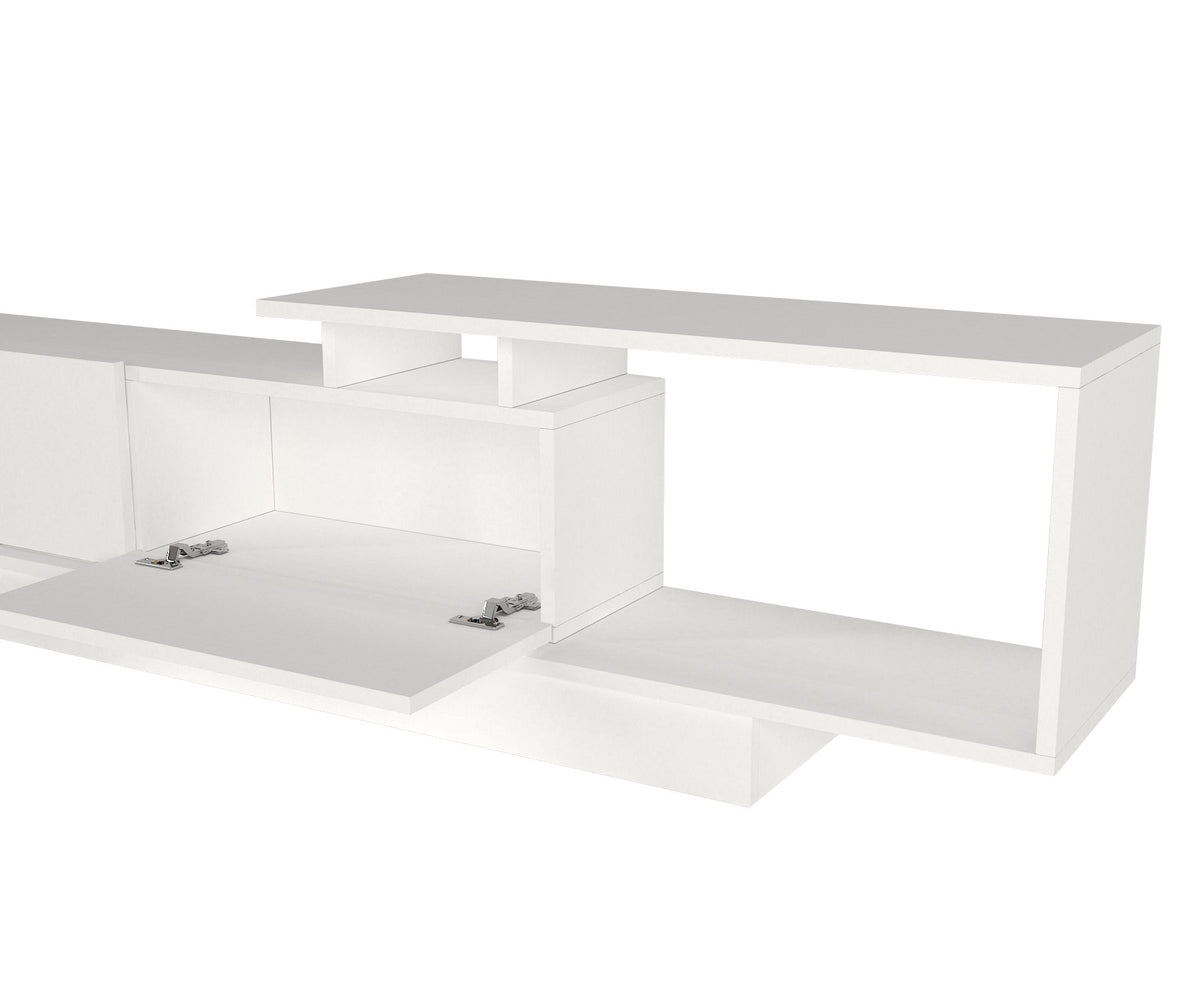 Σύνθεση Τηλεόρασης Ikaria Λευκό 180x29.6x45 εκ. Μελαμίνης