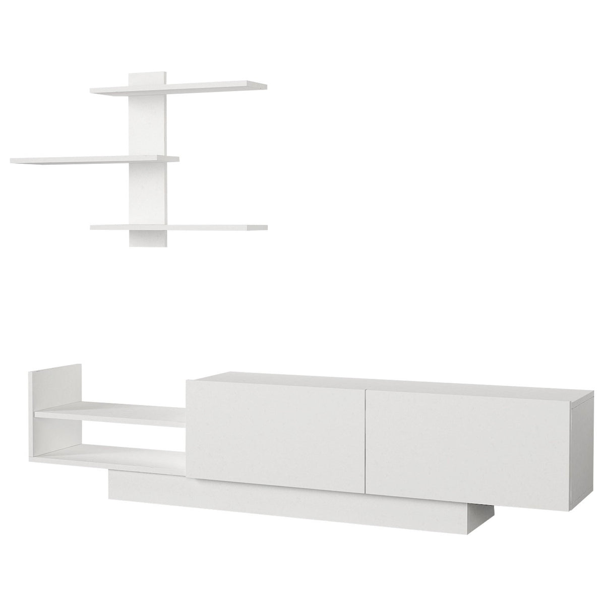 Σύνθεση Τηλεόρασης Giona Λευκό 180x31.8x40 εκ. Μελαμίνης