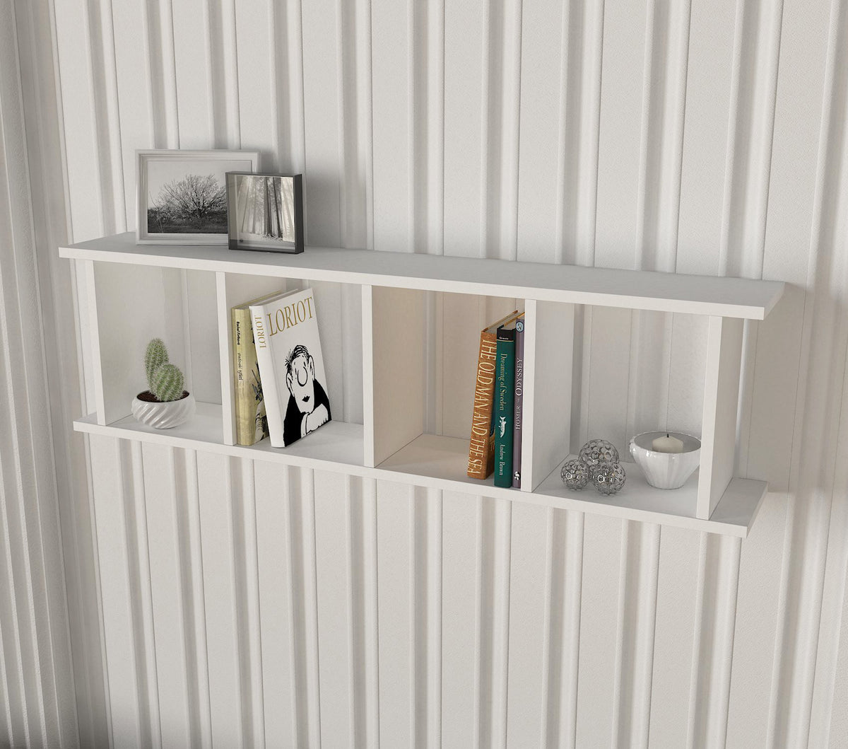 Βιβλιοθήκη Chalkio Λευκό 120x19.5x33.6 εκ. Μελαμίνης