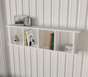 Βιβλιοθήκη Chalkio Λευκό 120x19.5x33.6 εκ. Μελαμίνης