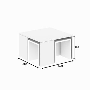 Τραπεζάκια Σαλονιού Σετ Agrilia Λευκό 60x60x36.8 εκ. Μελαμίνης