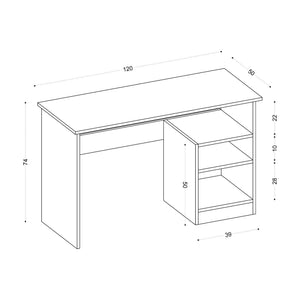 Γραφείο Kitros Λευκό 120x50x74 εκ. Μελαμίνης