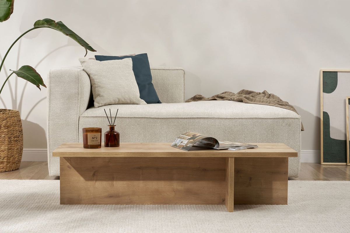 Τραπεζάκι Σαλονιού Polydroso Δρυς Sapphire 120x45x30 εκ. Μελαμίνης