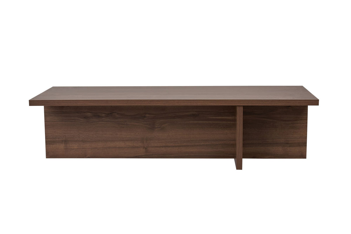 Τραπεζάκι Σαλονιού Polydroso Καρυδί Venezia 120x45x30 εκ. Μελαμίνης
