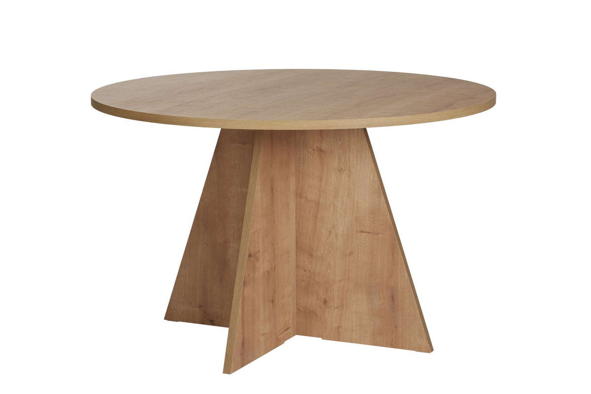 Τραπέζι Τραπεζαρίας Nisyros Δρυς Sapphire 120x120x75 εκ. Μελαμίνης