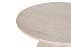 Τραπέζι Τραπεζαρίας Nisyros Travertine 120x120x75 εκ. Μελαμίνης
