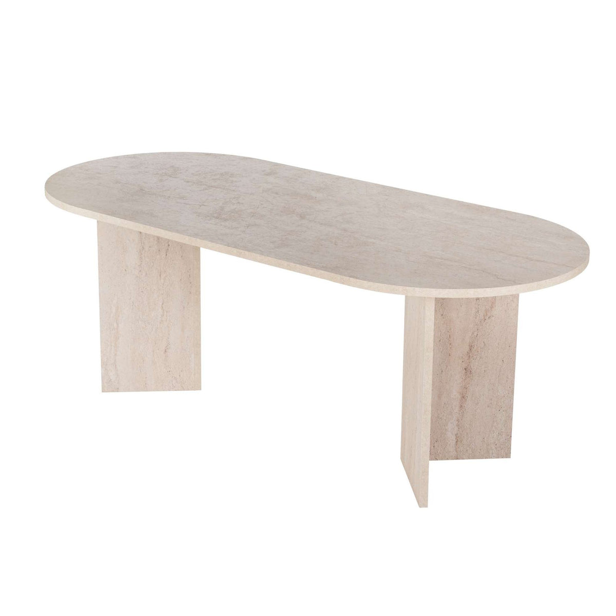 Τραπέζι Τραπεζαρίας Pserimos Travertine 200x90x75 εκ. Μελαμίνης