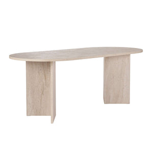 Τραπέζι Τραπεζαρίας Pserimos Travertine 200x90x75 εκ. Μελαμίνης