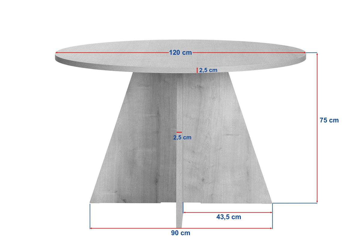 Τραπέζι Τραπεζαρίας Nisyros Μαύρο Ξύλο 120x120x75 εκ. Μελαμίνης