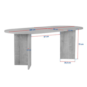 Τραπέζι Τραπεζαρίας Pserimos Καρυδί Venezia 200x90x75 εκ. Μελαμίνης - Pakobazaar
