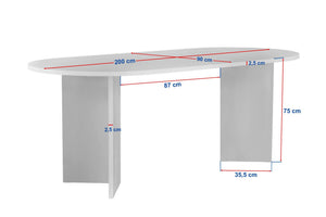Τραπέζι Τραπεζαρίας Pserimos Δρυς Sapphire 200x90x75 εκ. Μελαμίνης