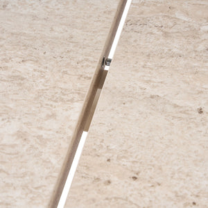 Τραπέζι Τραπεζαρίας Malona Επεκτεινόμενο Travertine 160x90x75 εκ. Μελαμίνης