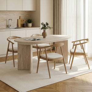 Τραπέζι Τραπεζαρίας Malona Επεκτεινόμενο Travertine 160x90x75 εκ. Μελαμίνης