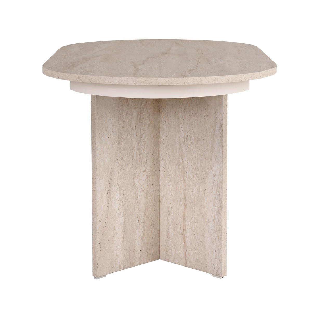 Τραπέζι Τραπεζαρίας Malona Επεκτεινόμενο Travertine 160x90x75 εκ. Μελαμίνης