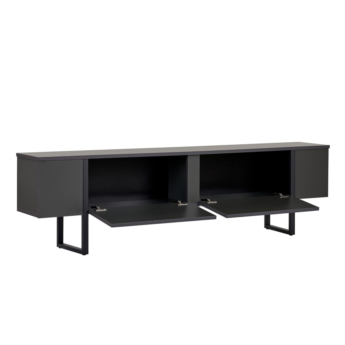 Έπιπλο Τηλεόρασης Seralia Ανθρακί - Μαύρο 180x30x50 εκ. Μελαμίνης