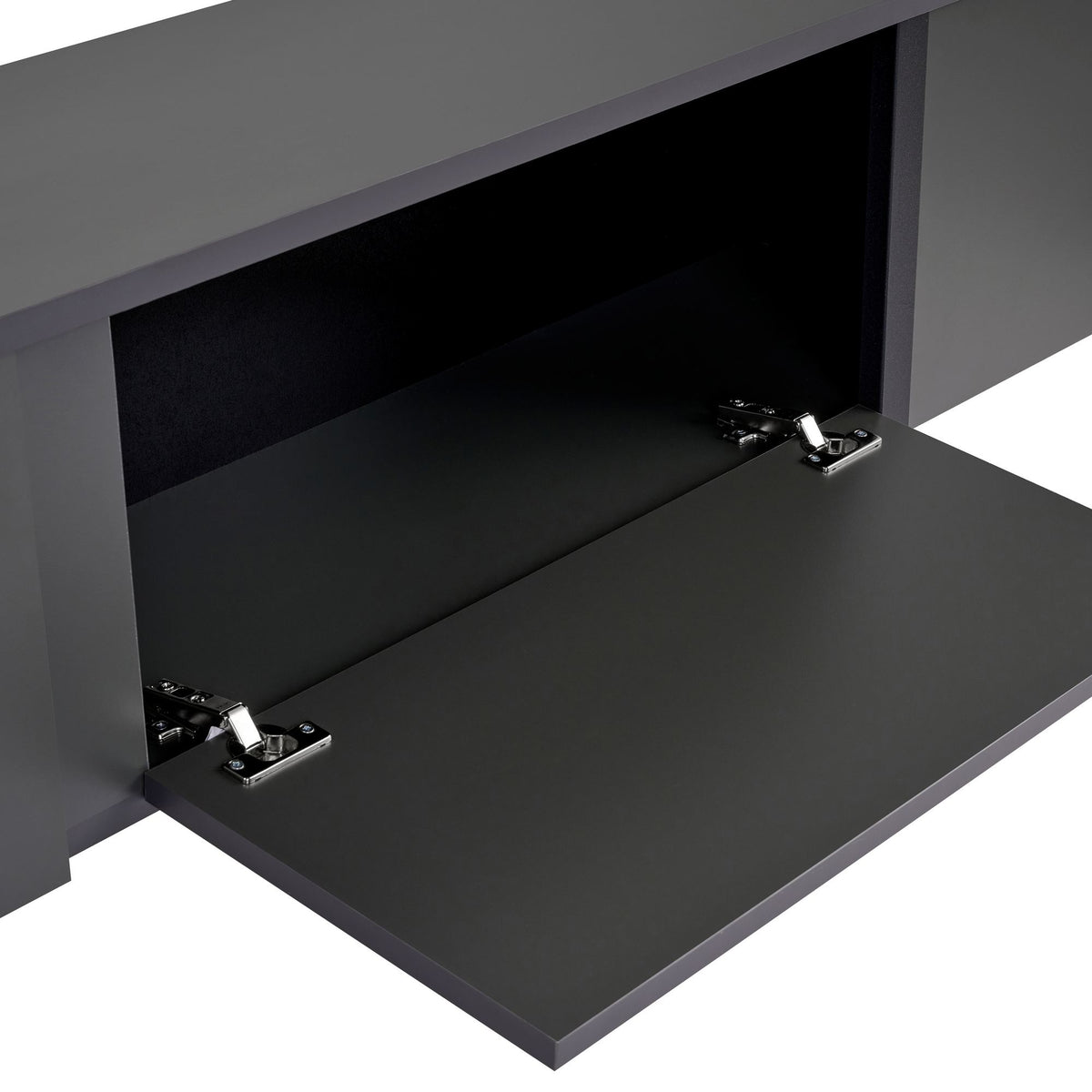 Έπιπλο Τηλεόρασης Seralia Ανθρακί - Μαύρο 180x30x50 εκ. Μελαμίνης