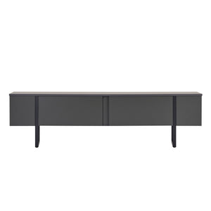 Έπιπλο Τηλεόρασης Seralia Ανθρακί - Μαύρο 180x30x50 εκ. Μελαμίνης