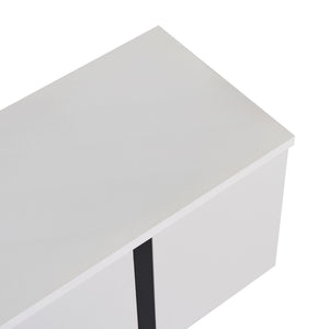 Έπιπλο Τηλεόρασης Seralia Λευκό - Μαύρο 180x30x45 εκ. Μελαμίνης