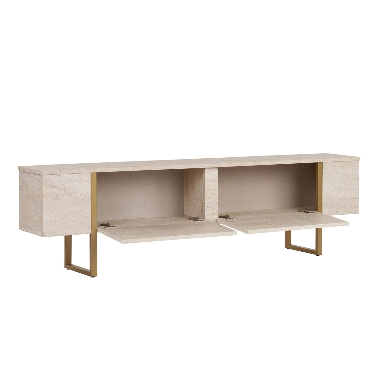Έπιπλο Τηλεόρασης Seralia Travertine - Χρυσό 180x30x50 εκ. Μελαμίνης