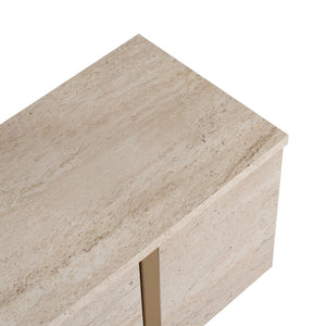 Έπιπλο Τηλεόρασης Seralia Travertine - Χρυσό 180x30x50 εκ. Μελαμίνης